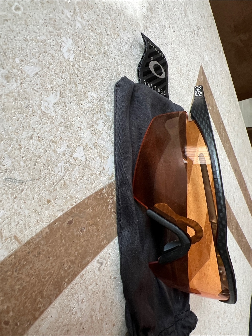 Oakley zero Black Frame Sunglasses with Orange Lens